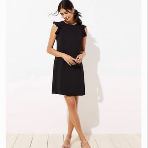 Black Flutter Sleeve Dress